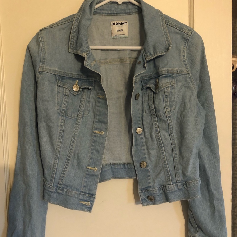 Cropped jean jacket